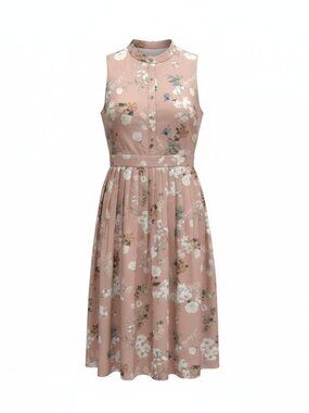 Antonio Melani Cotton Floral Midi Shirtdress Sleeveless Coquette Preppy 14